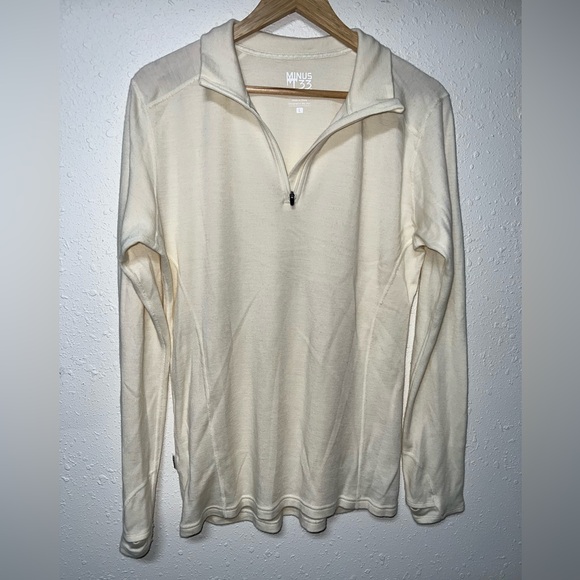 Minus33 100%‎ Marino Wool Ivory Long-sleeve Women’s Size Large - Picture 1 of 5